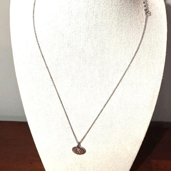 Kate Spade R Initial Necklace One in a Million Chain Silver tone Preppy - Picture 3 of 7